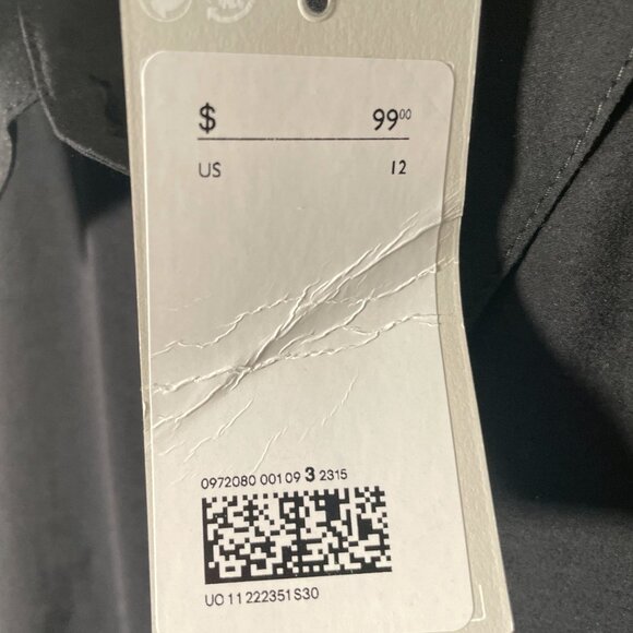 COS Gathered Shirt Dress 12 Black Scandi Girl Whimsigoth NEW - Picture 6 of 8